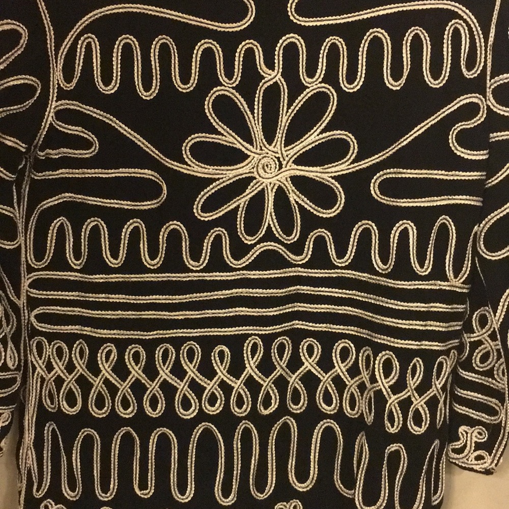 Lauren Michelle Black With White cord Design NEW Size Small all occasion Luxury - Picture 4 of 4
